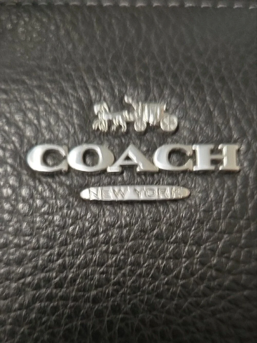 Coach Black Pebbled Leather Mini Barrel Bag with Tassel
